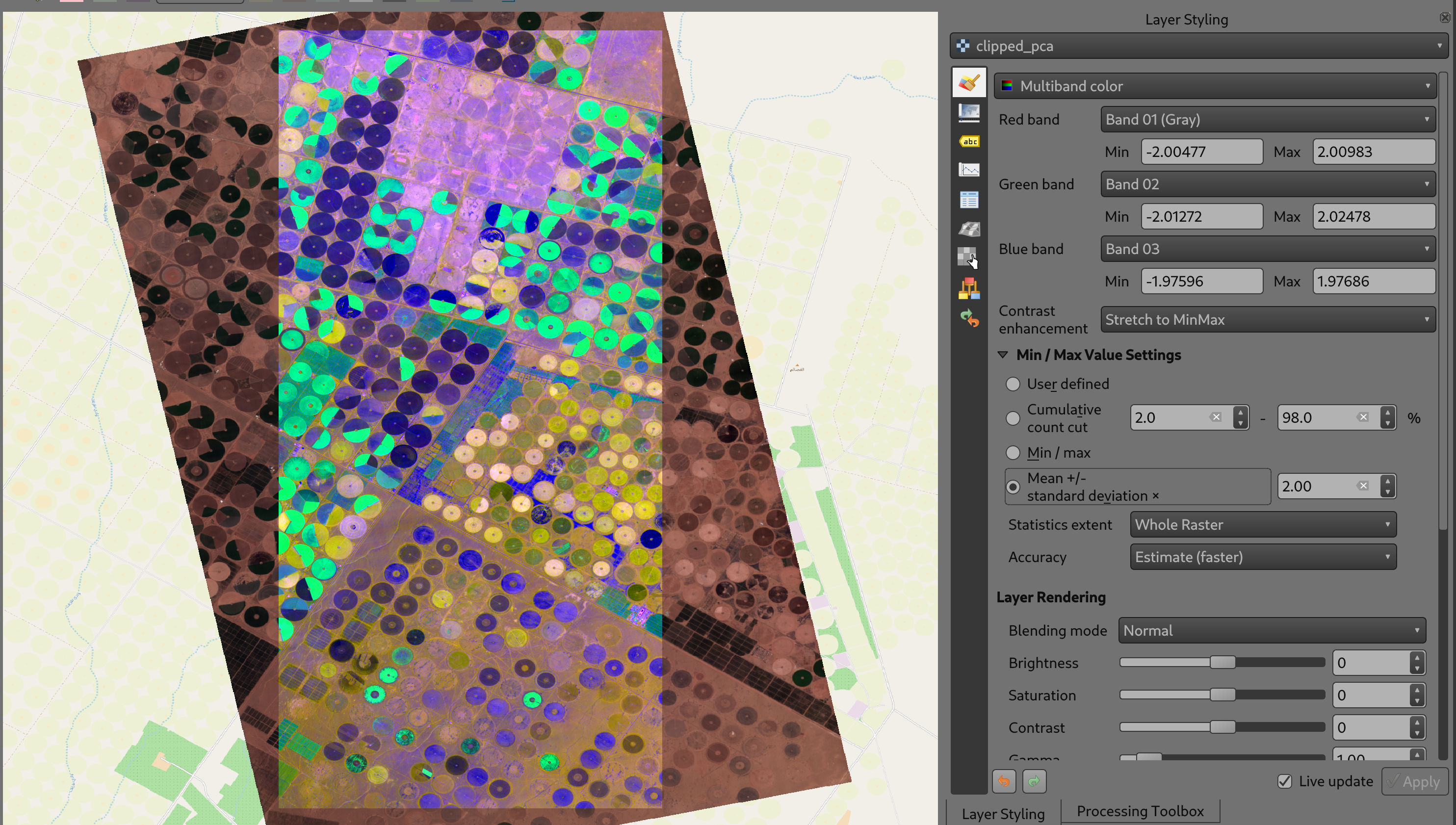 PCA Multiband Colour