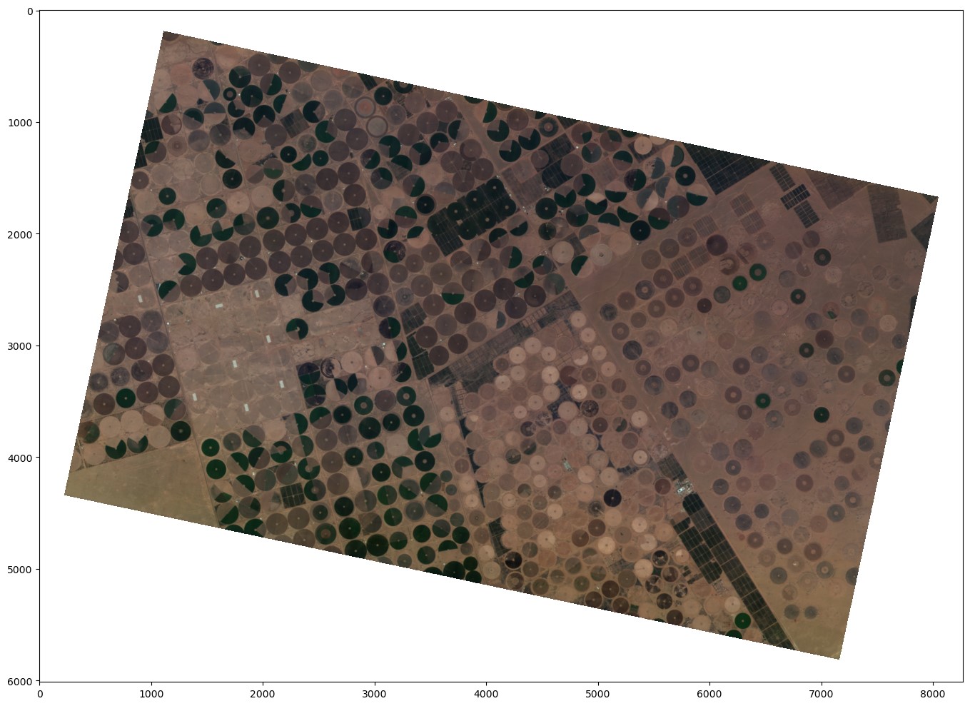 Output true-color image from the Python notebook